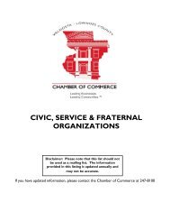 Civic Organizations - Chamber Organizer