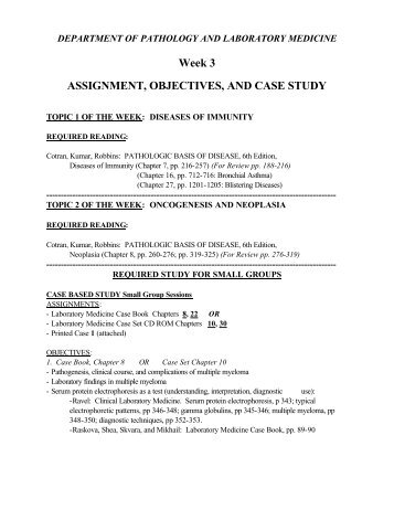 Week 3 ASSIGNMENT, OBJECTIVES, AND CASE STUDY