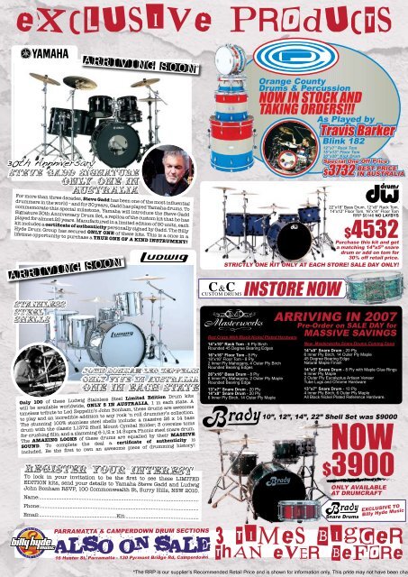 Billy hyde drum kit outlet