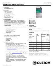 100 Solids Epoxy Grout Custom Building Products