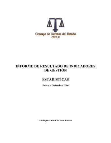 Informe Indicadores - Consejo de Defensa del Estado