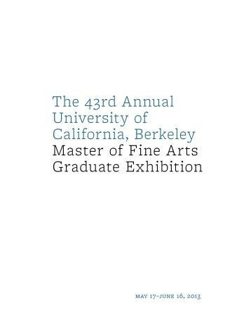 exhibition brochure (PDF) - Berkeley Art Museum and Pacific Film ...