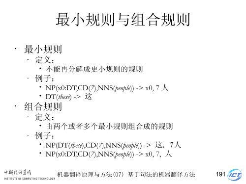 æºå¨ç¿»è¯åçä¸æ¹æ³ - ä¸­ç§é¢è®¡ç®æèªç¶è¯­è¨å¤çç ç©¶ç»- ä¸­å½ç§å­¦é¢ ...