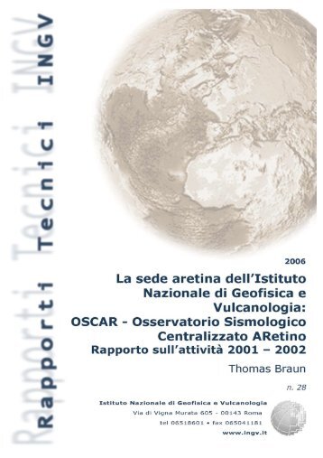 OSCAR - Osservatorio Sismologico ... - INGV Home Page