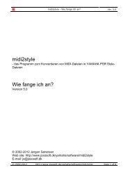 midi2style Wie fange ich an? - jososoft