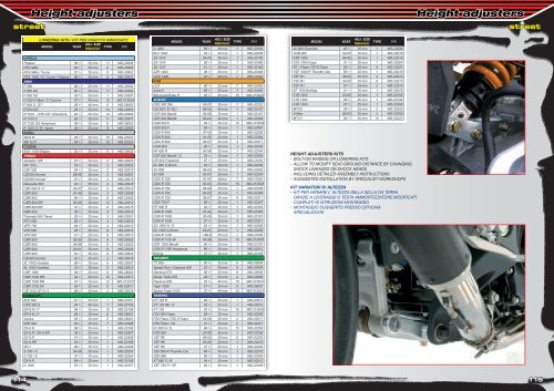 Height adjusters Height adjusters - MotoXSPEED