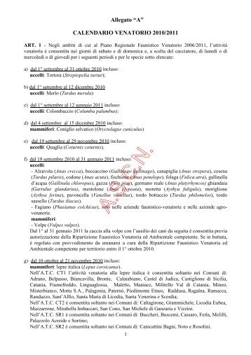 Allegato - Associazione Siciliana Caccia e Natura