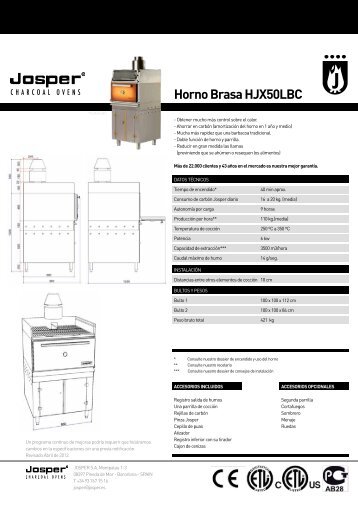 Horno Brasa HJX50LBC - Josper
