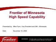 M. Flynn - Frontier of Minnesota .High Speed Capability