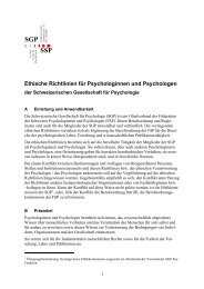 Ethische Richtlinien fÃ¼r Psychologinnen und Psychologen der ...