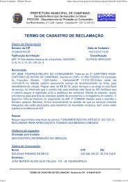 TERMO DE CADASTRO DE RECLAMAÇÃO