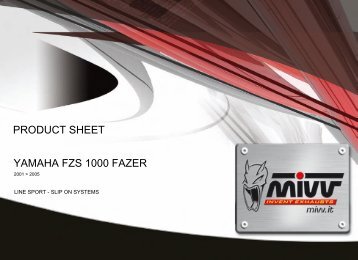 YAMAHA FZS 1000 FAZER PRODUCT SHEET - Mivv
