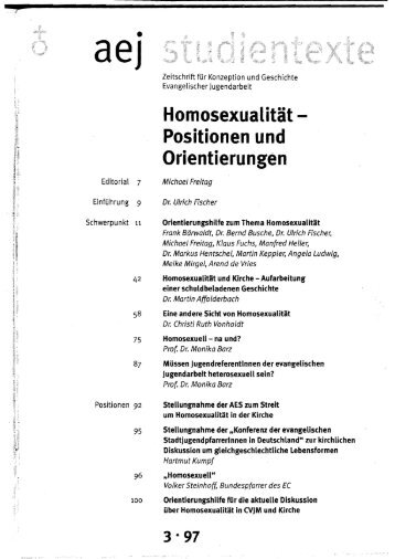 Schwerpunkt - Arbeitsgemeinschaft der Evangelischen Jugend