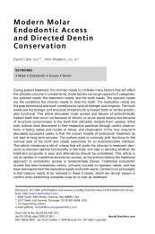 Modern Molar Endodontic Access and Directed Dentin Conservation