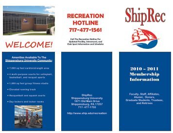 recreation hotline 717-477-1561 - Shippensburg University