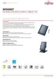 Datasheet Fujitsu stYListiC st6012 tabLet PC