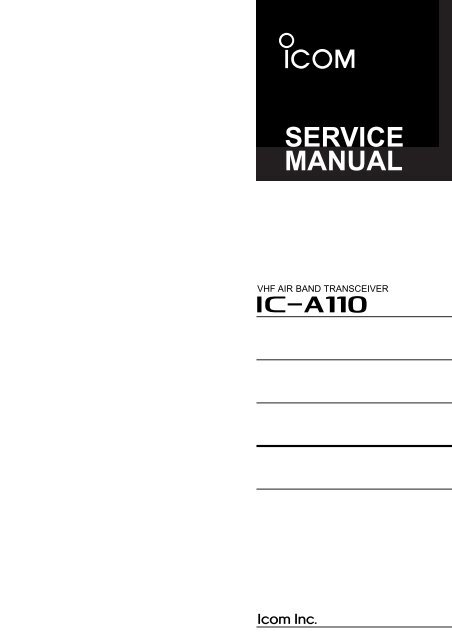 IC-A110 Service Manual - Syscom