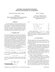 AR MODEL PARAMETER ESTIMATION: FROM ... - CiteSeerX