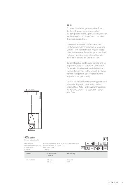 INNOVISIONS IN LIGHTING Neuheiten 2009 Leuchten - Swarovski