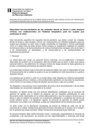 Generalitat de Catalunya Departament de Salut DirecciÃ³ General de ...