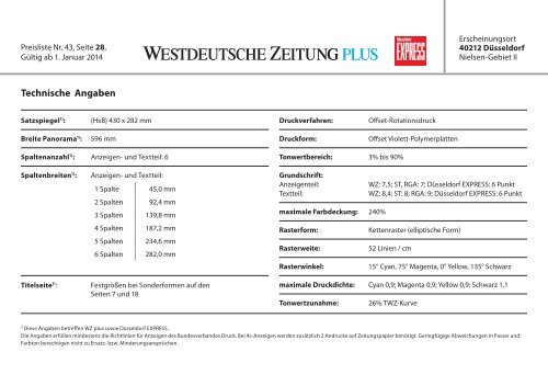 Westdeutsche Zeitung â€¢ Solinger Tageblatt ... - wz-werbewelt.de