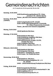 Gemeindenachrichten - Ev. Jakobus-Kirchengemeinde Breckerfeld