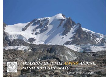 Variazioni glaciali alpino-andine - Parco Nazionale Gran Paradiso