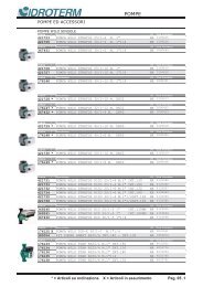 POMPE ED ACCESSORI - Idroterm