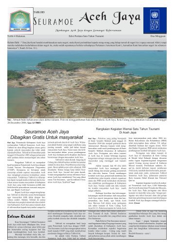 Tabloid SEURAMOE Aceh Jaya - UNDP