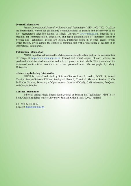 ISSN 1905-7873 Â© 2012 - Maejo International Journal of Science ...
