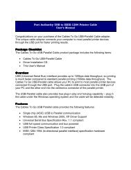 USB to Parallel Printer Cable Installation Guide - Cables To Go