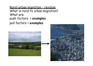 Rural-urban migration - Edenham High School