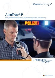 AlcoTrue® P Professionelles Testgerät zur ... - bluepoint medical