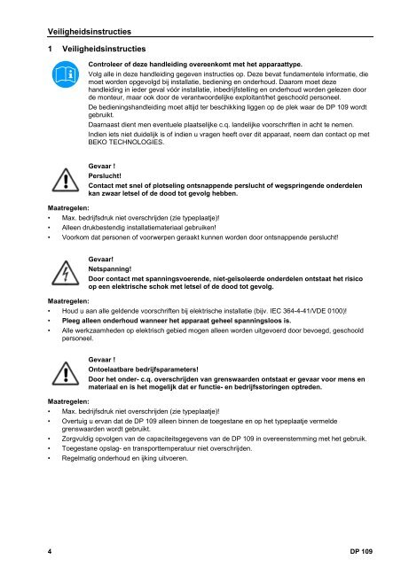 Installatie- en gebruiksaanwijzing Vochtigheidsmeter DP 109