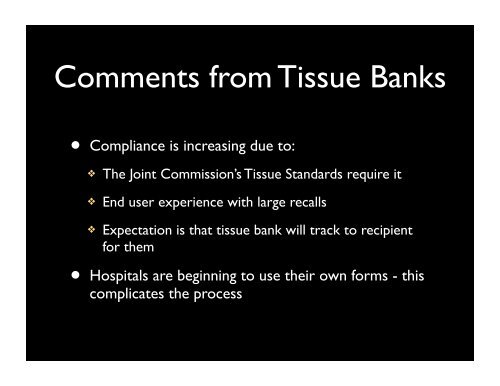 Scott Brubaker - American Association of Tissue Banks