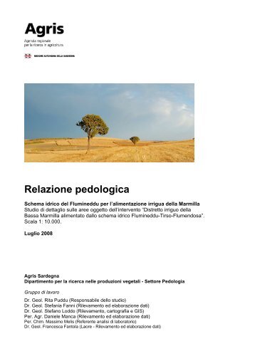 Relazione pedologica [file .pdf] - Sardegna Agricoltura