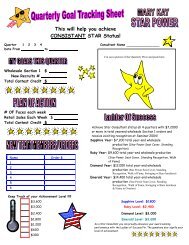 Quarterly Star Goal Tracking - Betsy Richard