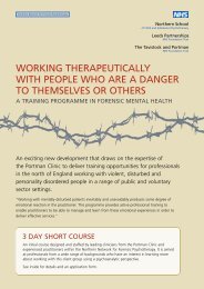 working therapeutically with people who are a danger to themselves ...