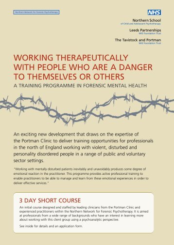 working therapeutically with people who are a danger to themselves ...