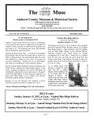 The Muse - Amherst County Museum and Historical Society