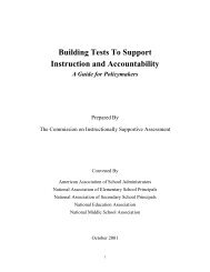 Building Tests To Support Instruction and Accountability - American ...