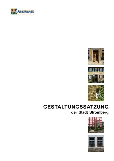 Gestaltungssatzung der Stadt Stromberg zur Stadtsanierung