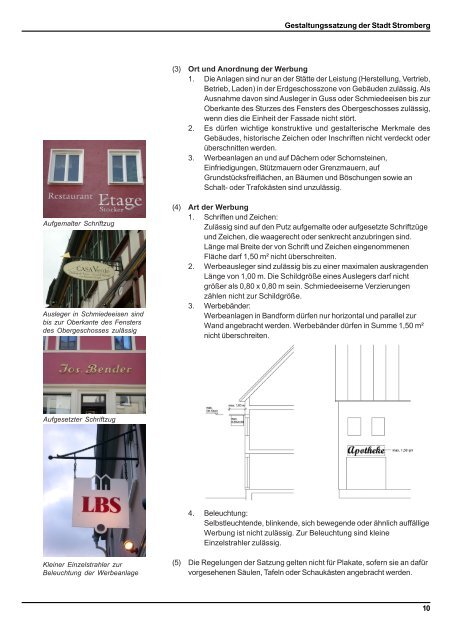 Gestaltungssatzung der Stadt Stromberg zur Stadtsanierung