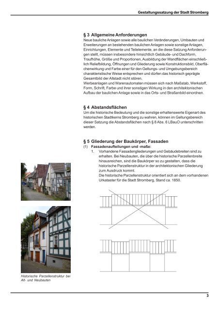 Gestaltungssatzung der Stadt Stromberg zur Stadtsanierung