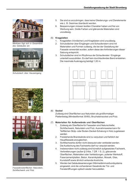 Gestaltungssatzung der Stadt Stromberg zur Stadtsanierung