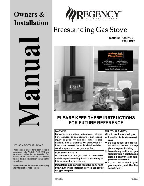 Regency F38 owners u0026amp; instal manual.pdf