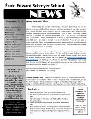 ÃESS Nov News 2012 - Sunrise School Division