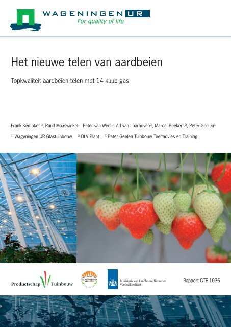 Het nieuwe telen van aardbeien - Energiek2020