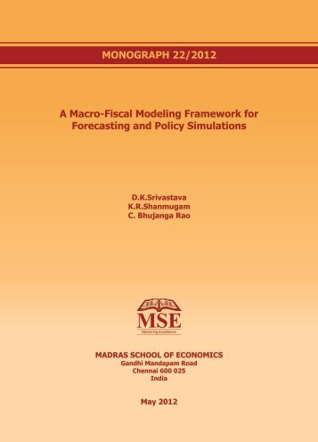 A Macro-Fiscal Modeling Framework for Forecasting and Policy ...