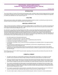 procedural safeguards notice parental rights for private school . 